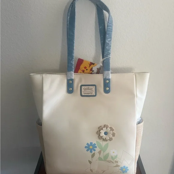 NWT Loungefly Pokemon Floral Tote Bag and Coin Bag Set - Picture 1 of 9
